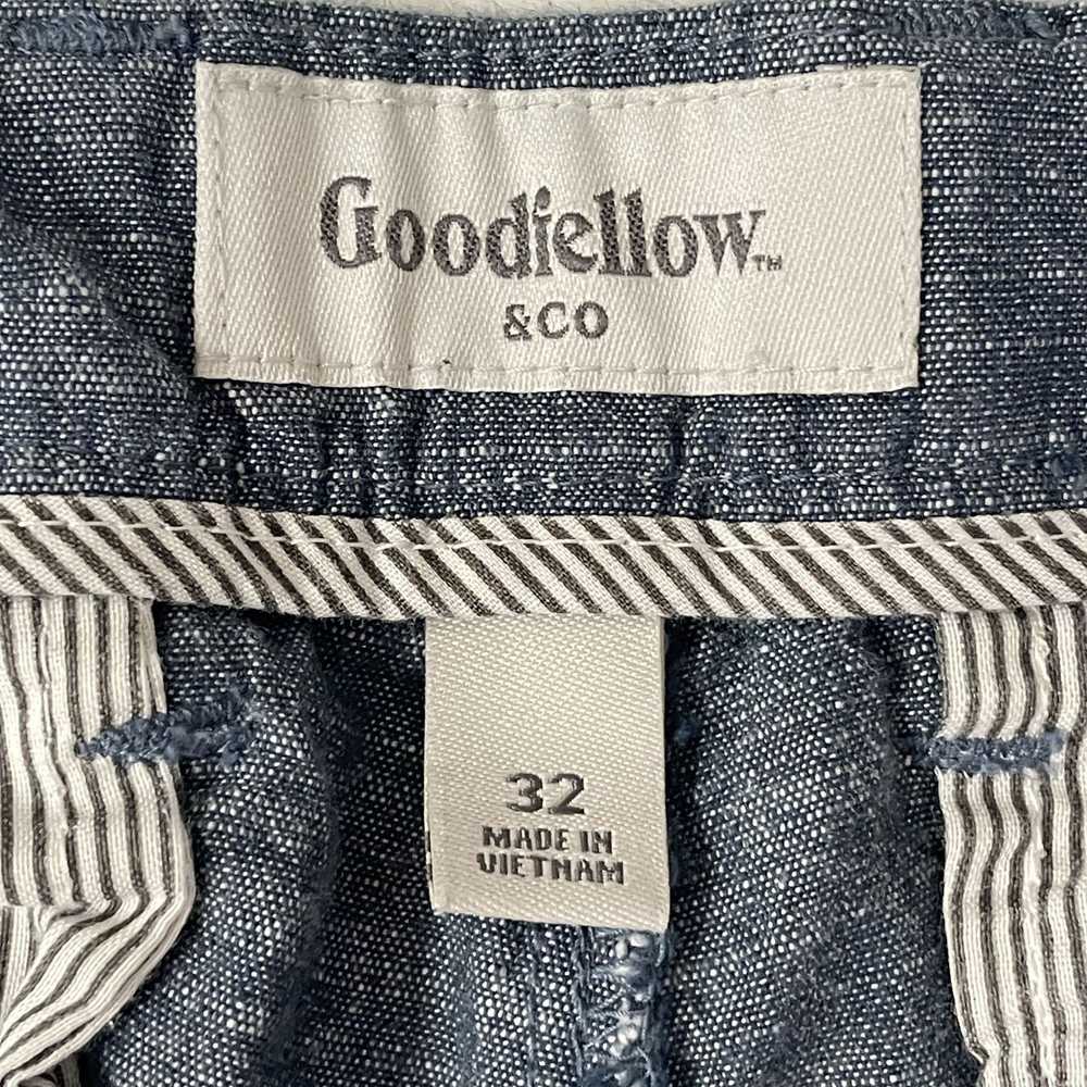 Unkwn Goodiellow LINDEN 9' Flat Front Blue Cotton… - image 6