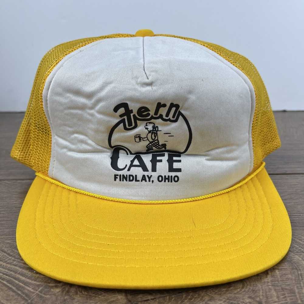 Other Fern Cafe Hat Findlay Ohio Snapback Yellow … - image 4