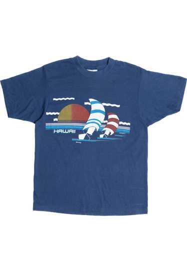 Vintage "Hawaii" Sunset Sailing Single Stitch T-Sh