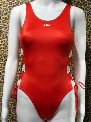 Courrèges Red One Piece Swimsuit