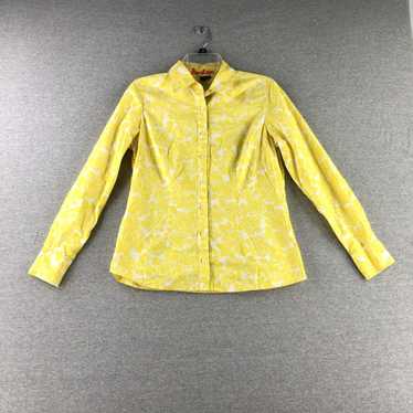 Boden Boden Shirt Womens 10 Button Up Floral Yell… - image 1