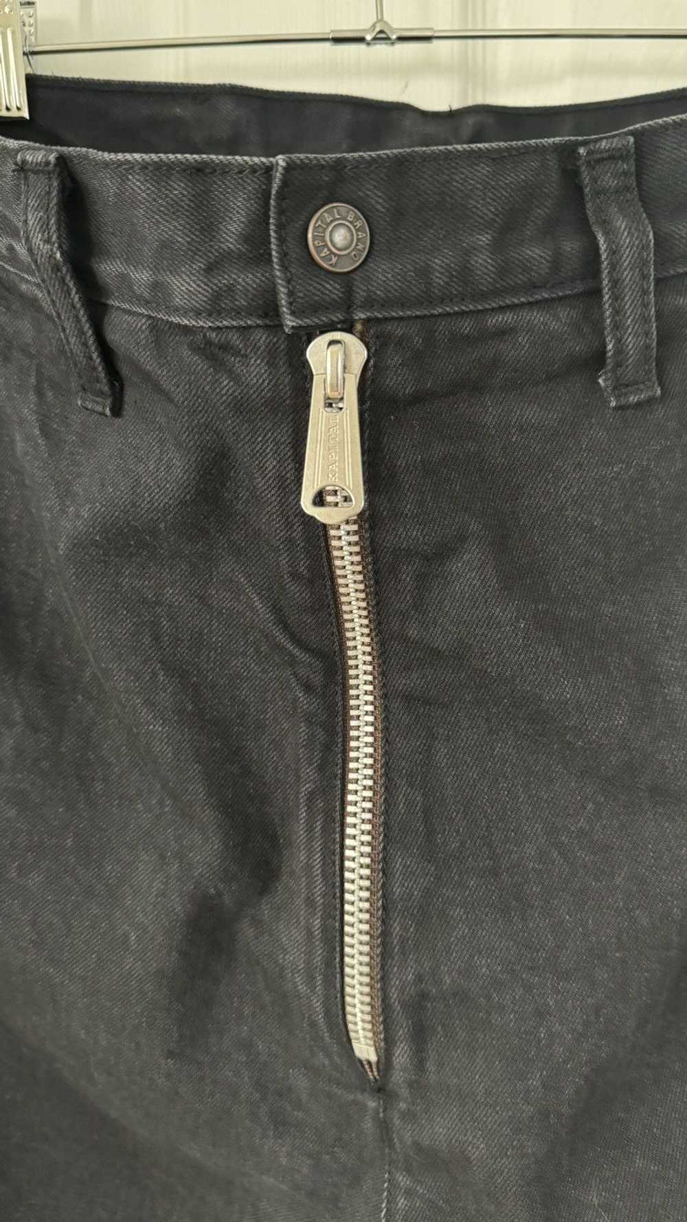 Kapital kapital 14oz denim zipper port baggy wide… - image 4