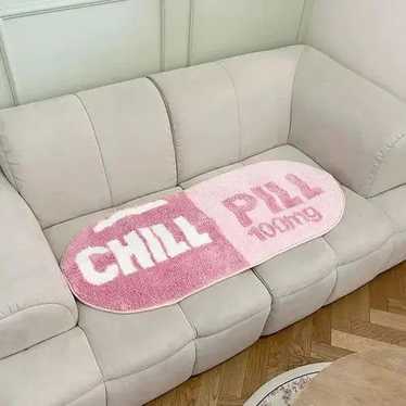 Carpet × Custom 3D Pink "CHILL PILL" Handmade Sof… - image 1