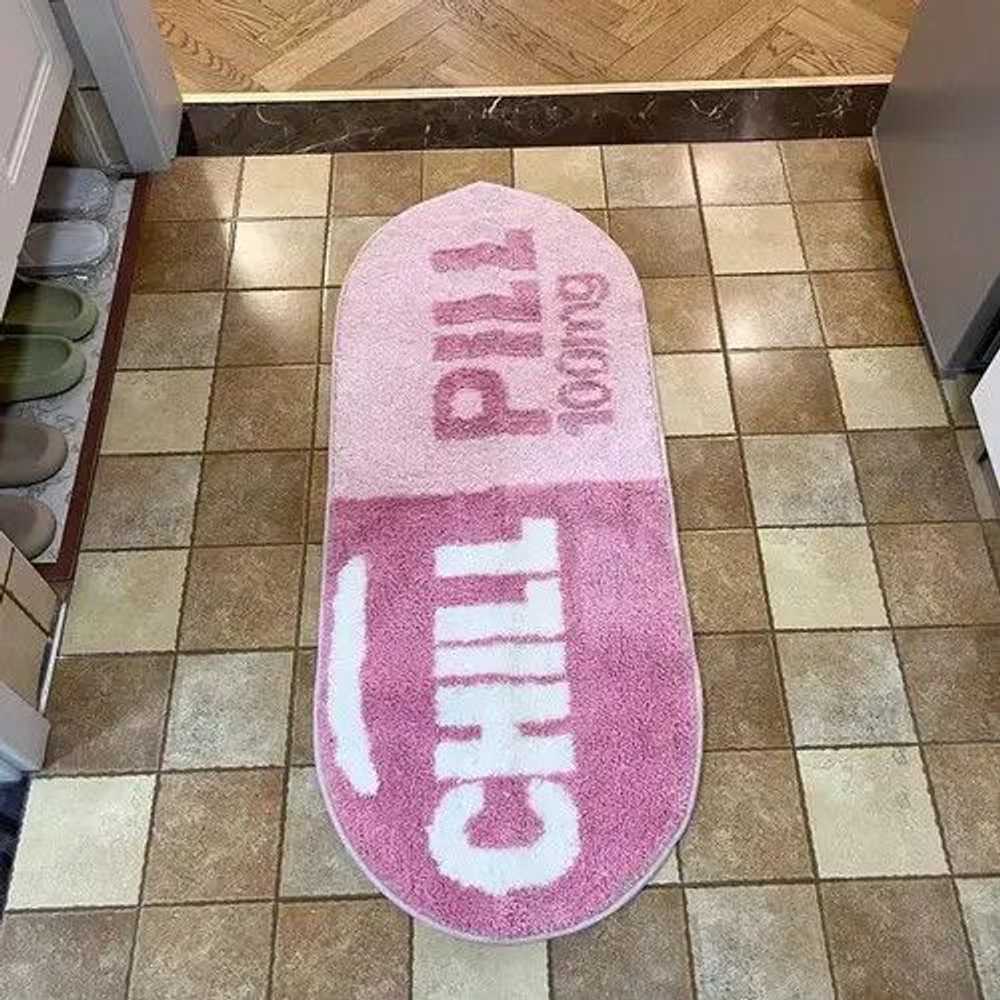 Carpet × Custom 3D Pink "CHILL PILL" Handmade Sof… - image 2