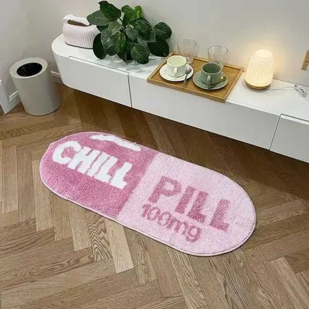 Carpet × Custom 3D Pink "CHILL PILL" Handmade Sof… - image 3