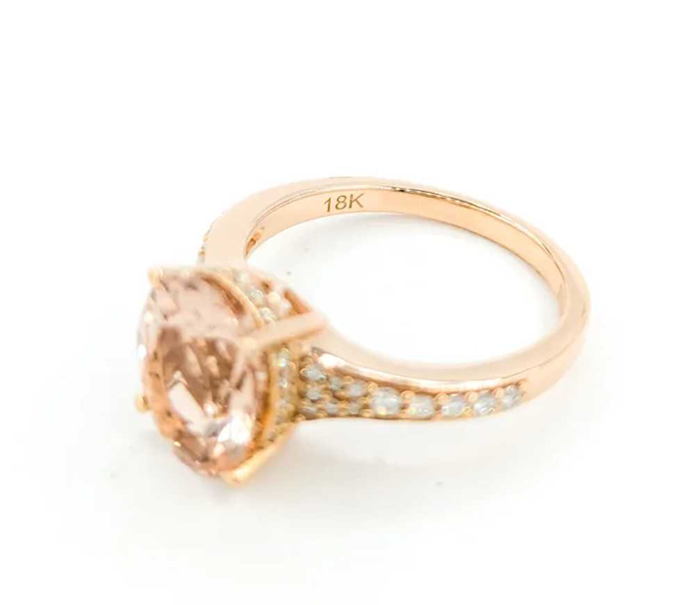 Feminine EFFY Morganite & Diamond Ring in 18k Ros… - image 11