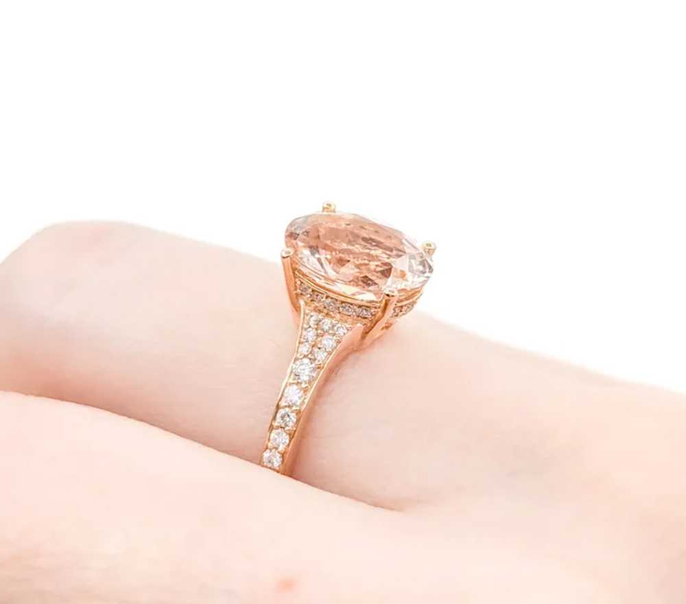 Feminine EFFY Morganite & Diamond Ring in 18k Ros… - image 5