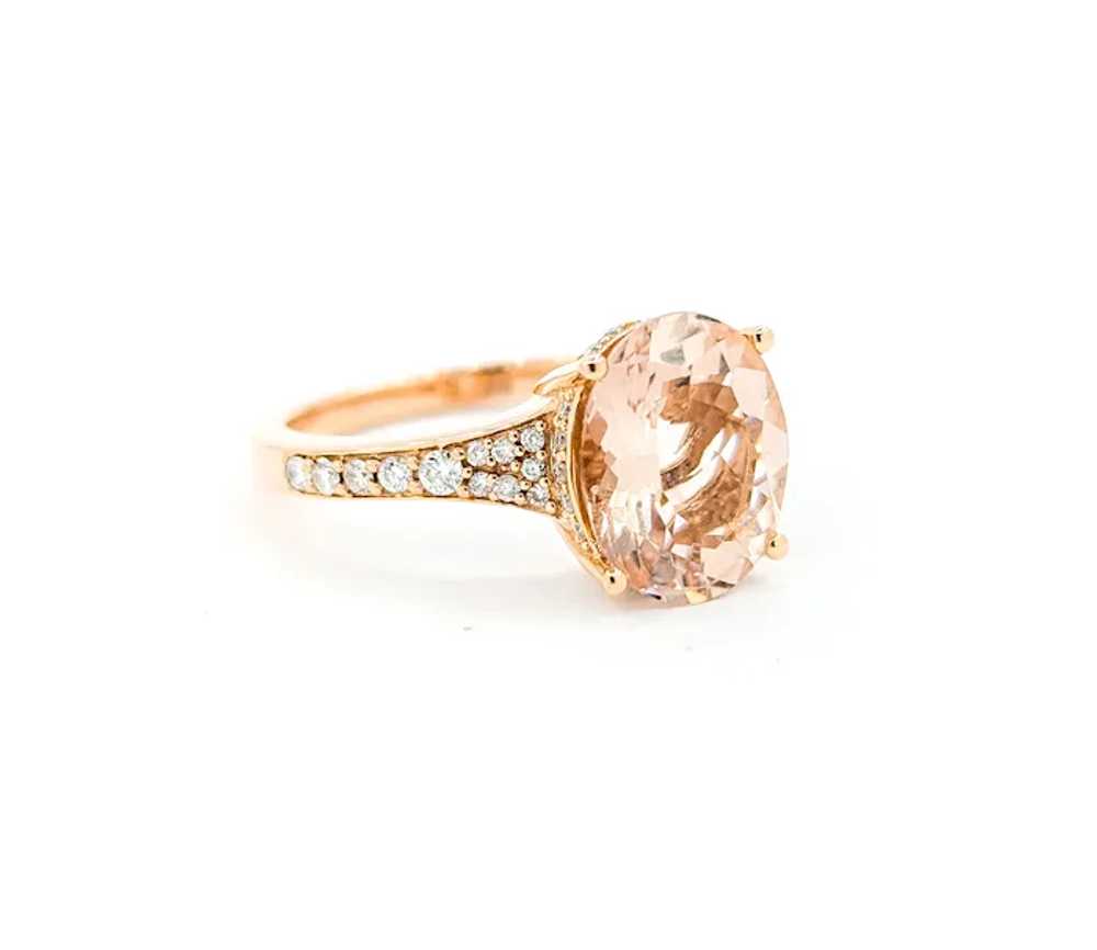 Feminine EFFY Morganite & Diamond Ring in 18k Ros… - image 6