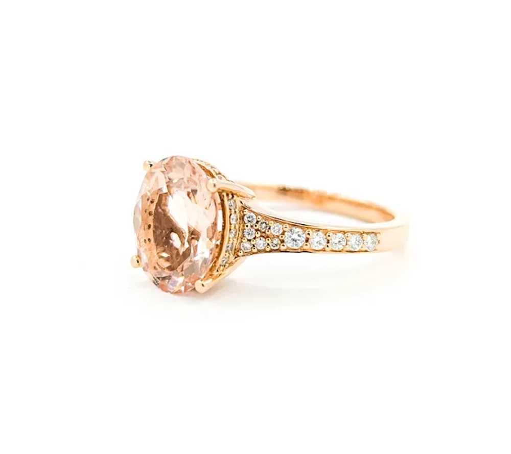 Feminine EFFY Morganite & Diamond Ring in 18k Ros… - image 7