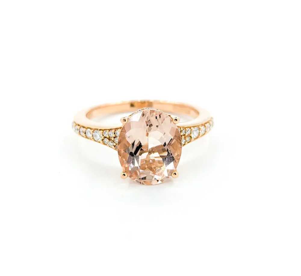 Feminine EFFY Morganite & Diamond Ring in 18k Ros… - image 8