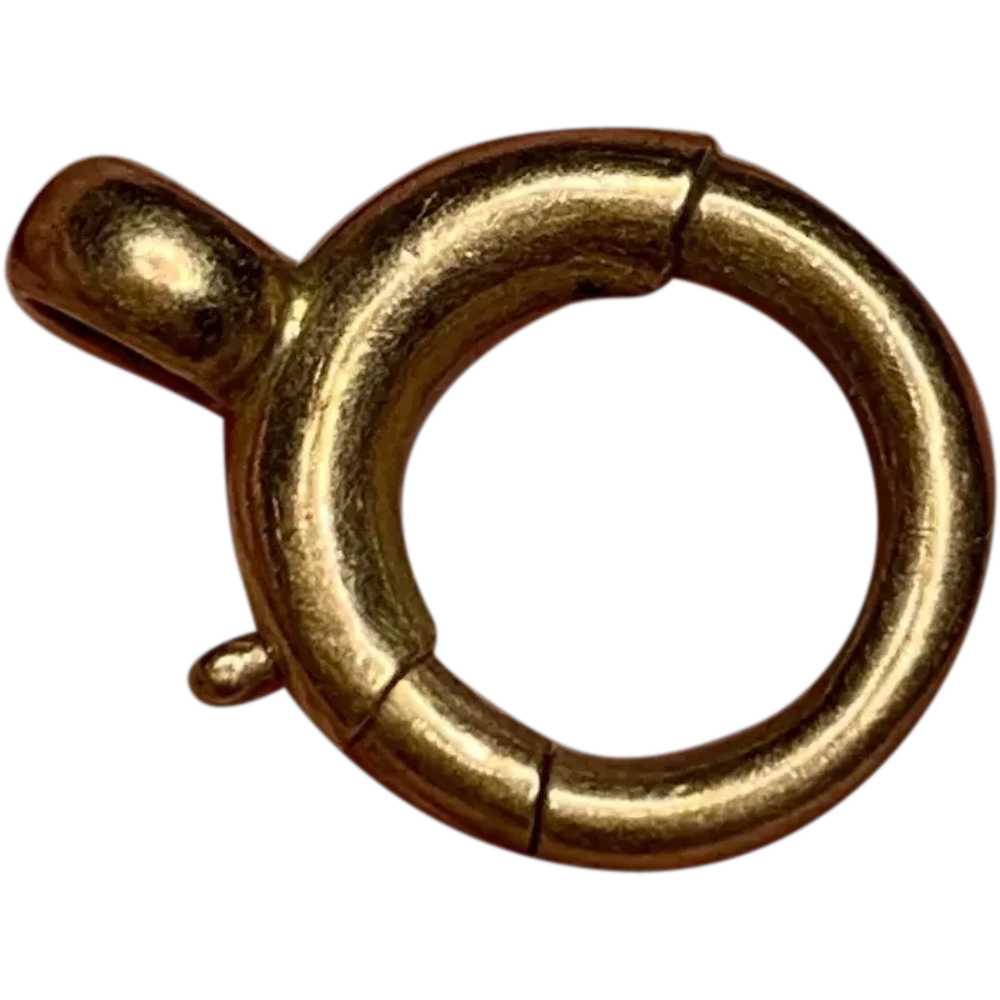 Medium 9 K gold Bolt C Clasp - image 1