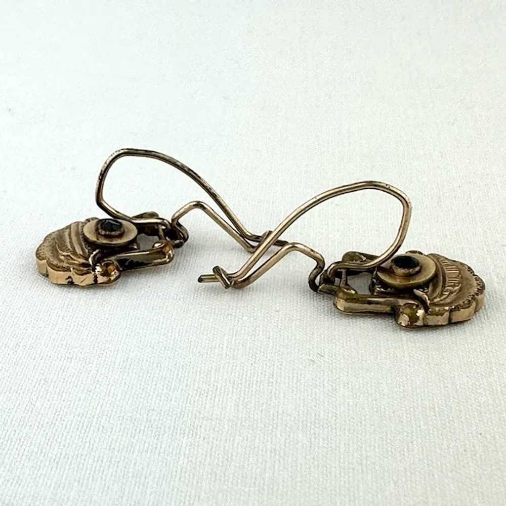 Antique Etruscan Revival Gold Filled Earrings - image 8