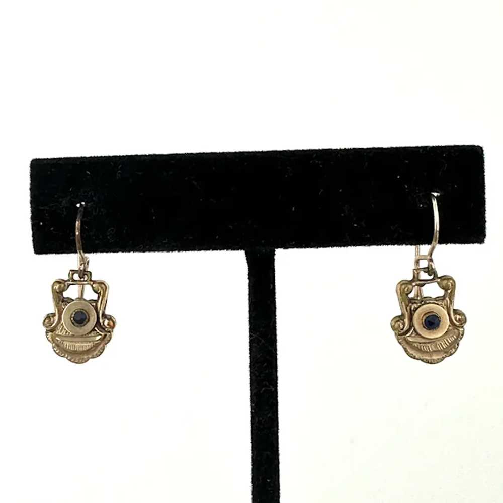 Antique Etruscan Revival Gold Filled Earrings - image 9