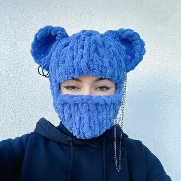 Handmade × Japanese Brand Knitted Balaclava Ear B… - image 1