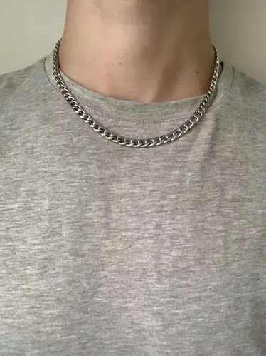 Chain × Handmade × Vintage Silver Chain, Necklace,