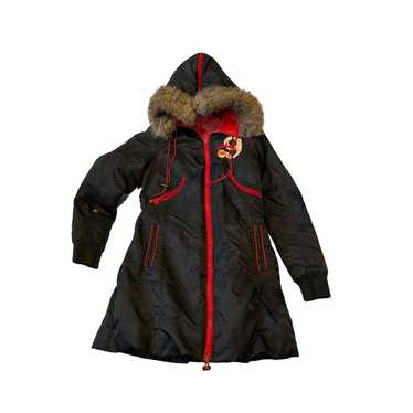 Akademiks akdmks Black Red Faux Fur Hooded Parka M