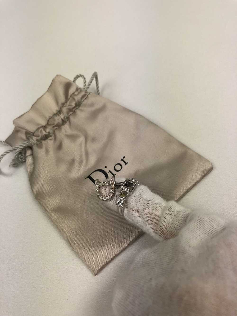 Dior Dior encrusted D ring size 6 - image 5