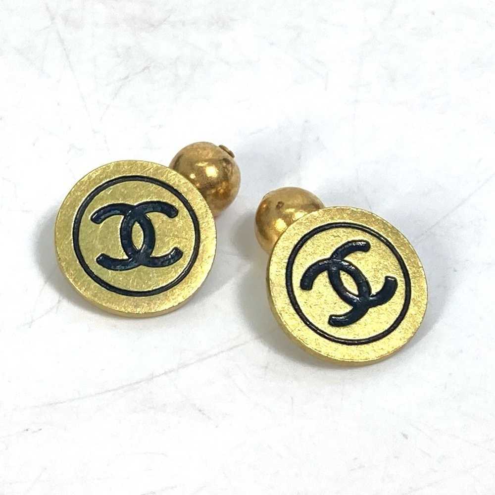 Chanel CHANEL 95P CC Coco Mark Bicolor Cufflinks … - image 1