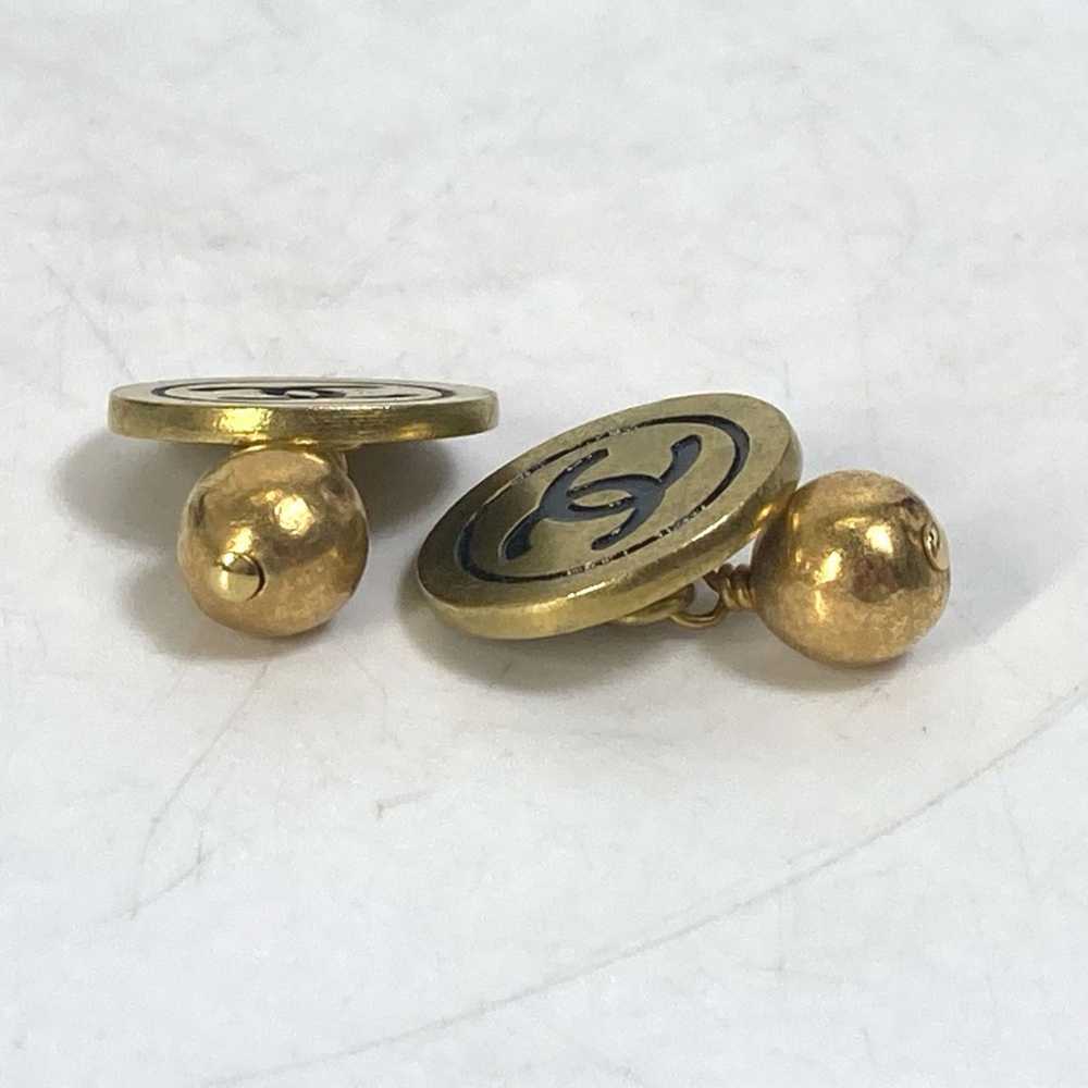 Chanel CHANEL 95P CC Coco Mark Bicolor Cufflinks … - image 2