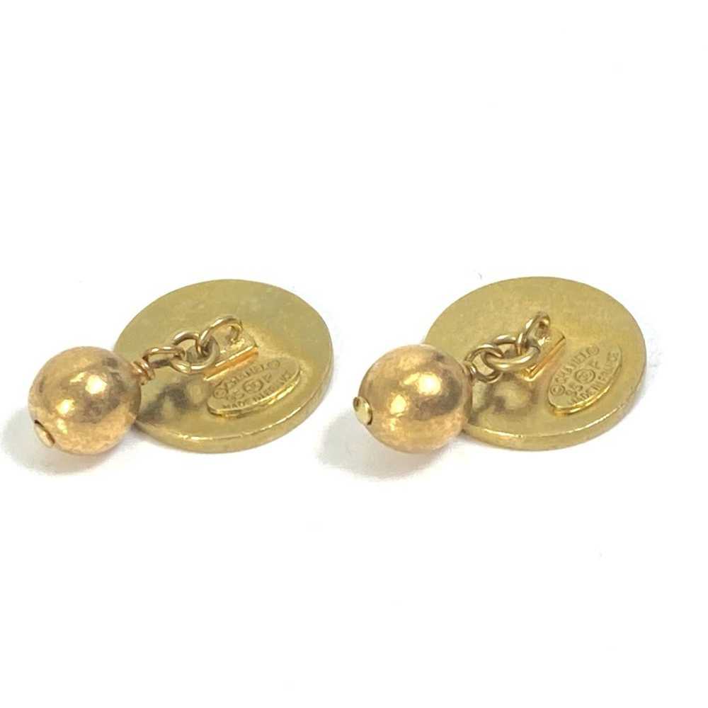 Chanel CHANEL 95P CC Coco Mark Bicolor Cufflinks … - image 3