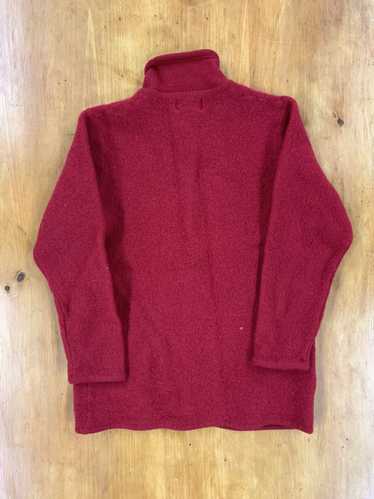 Vintage Vintage Red Wool Knit Button Up