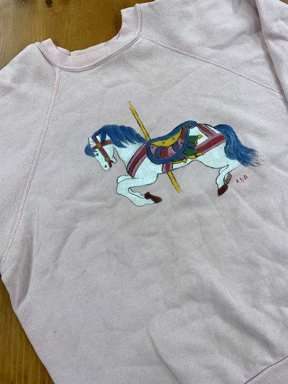 Vintage Vintage Crewneck Carousel Pony Raglan Cre… - image 5