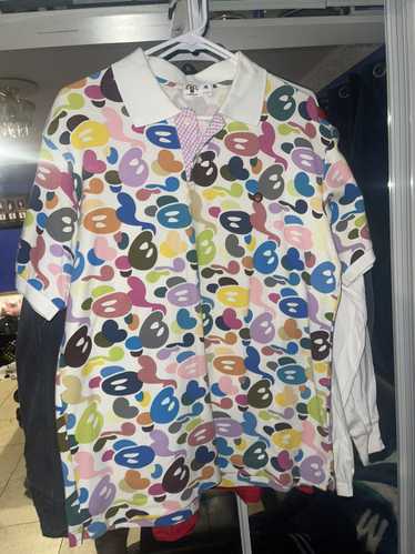 Bape Bape multi color camo polo