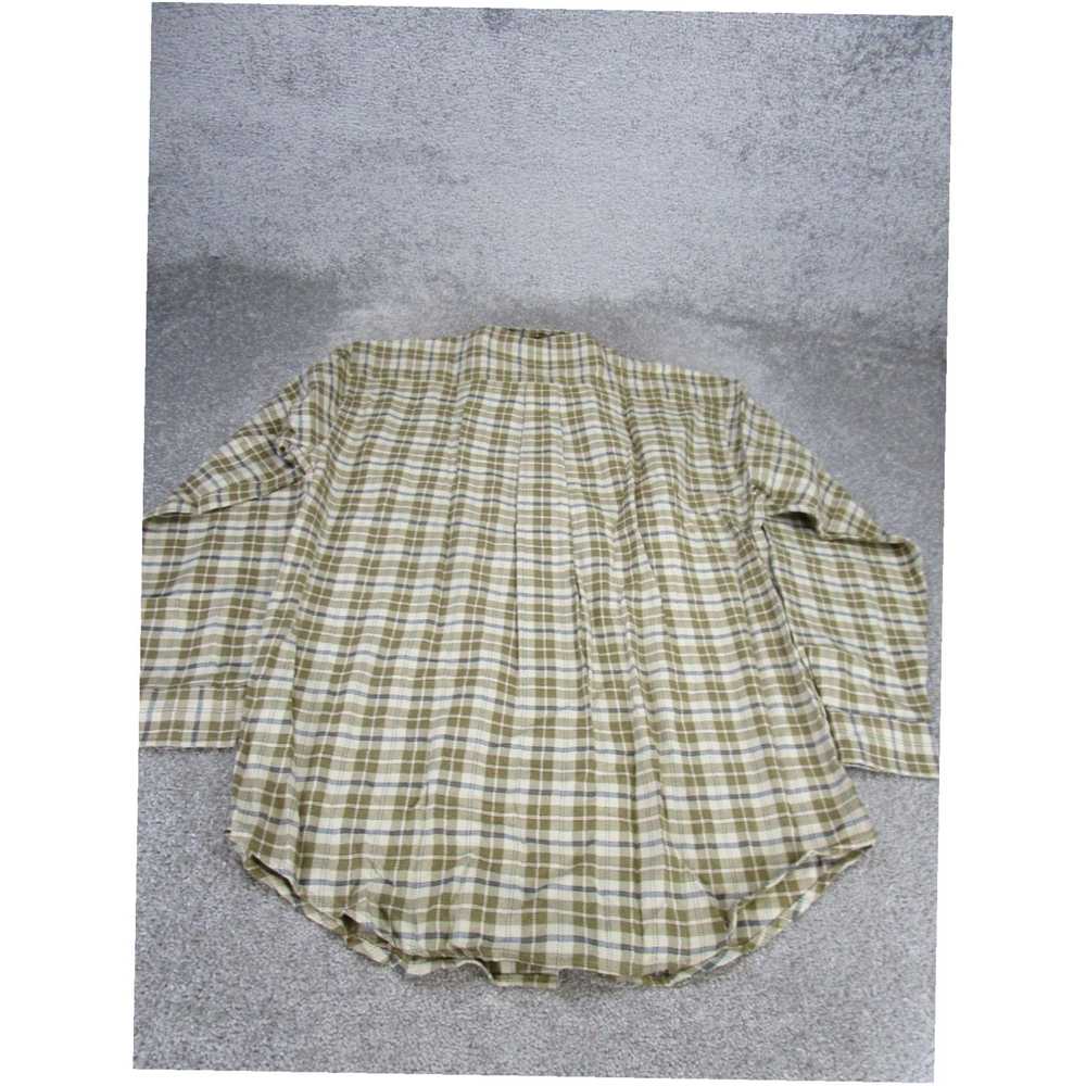 Vintage Authentic Mens Beige Plaid Cotton Flannel… - image 3