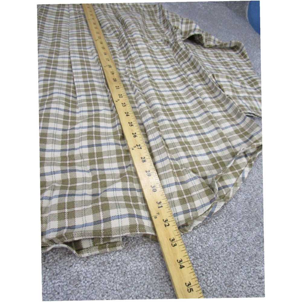 Vintage Authentic Mens Beige Plaid Cotton Flannel… - image 4