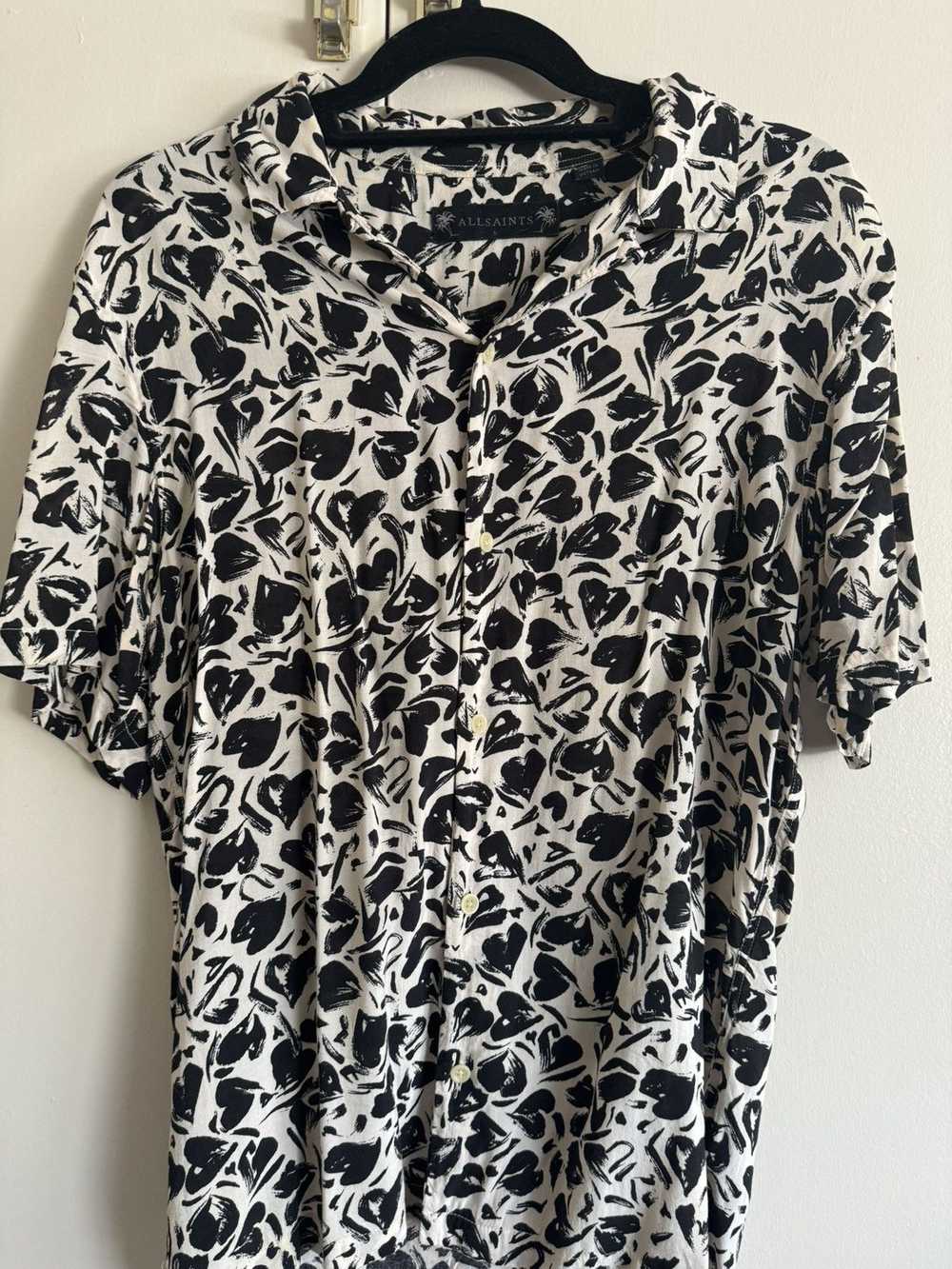 Allsaints Allsaints 100% viscose heart shirt - image 1