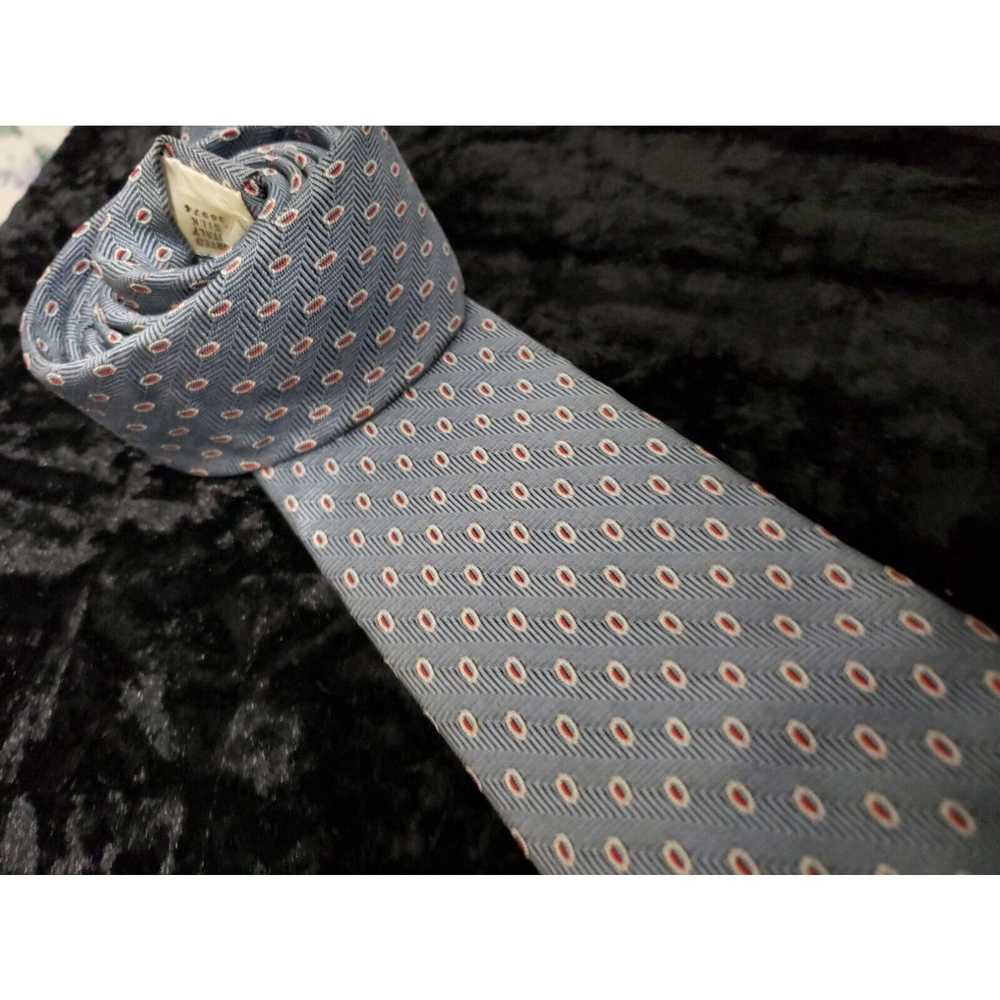 Stafford Stafford Blue Red Mens Neck Tie Geometri… - image 3