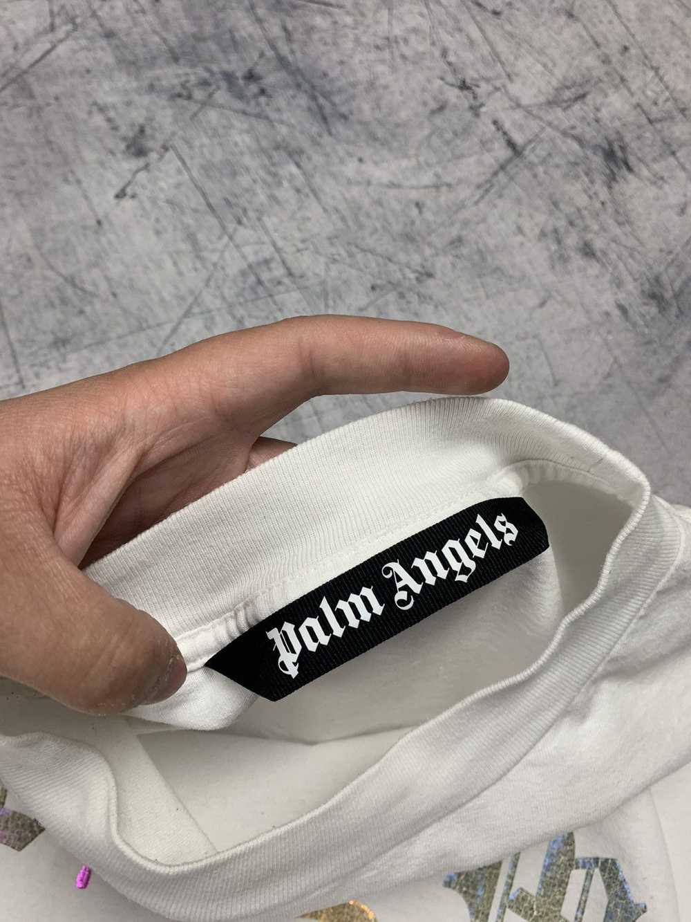 Luxury × Palm Angels Palm Angles Gothic Logo Tee - image 7