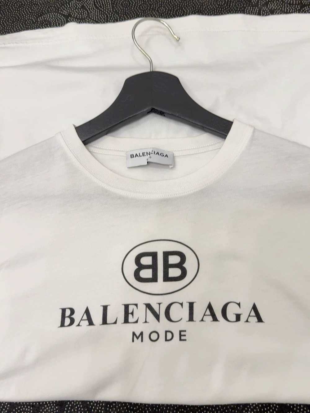 Balenciaga Balenciaga White Double B Short Sleeve - image 4