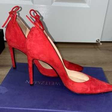 Stuart Weizman Peakabow Red Pump Size 37 - image 1