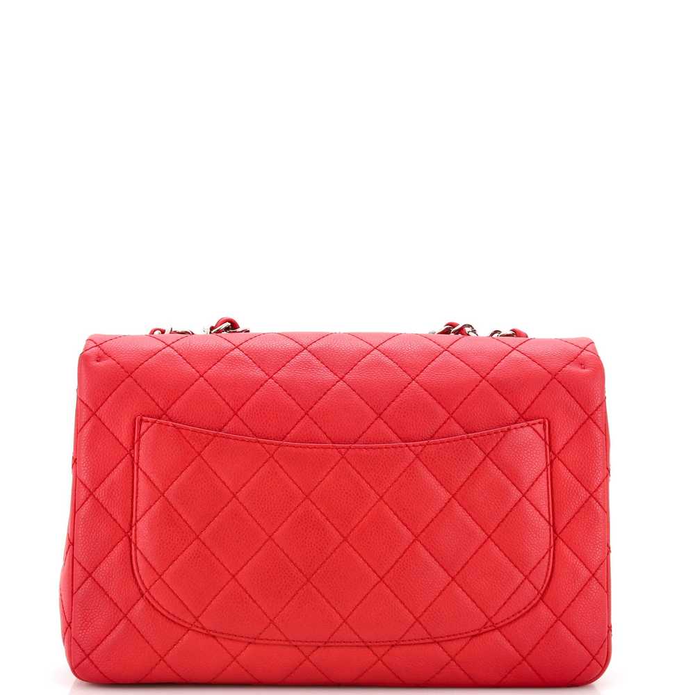 CHANEL Classic Single Flap Bag Quilted Caviar Jum… - image 4