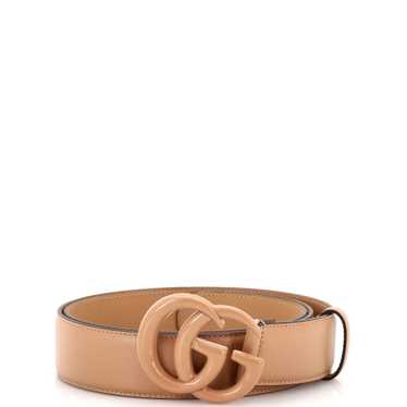 GUCCI GG Marmont Monochrome Belt Leather with Enam