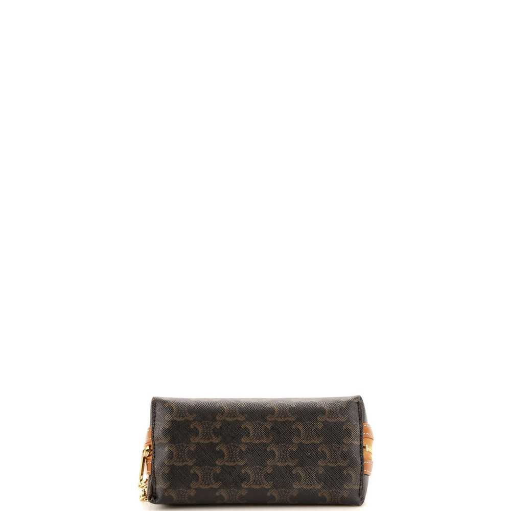 CELINE Zip Around Chain Clutch Triomphe Coated Ca… - image 4