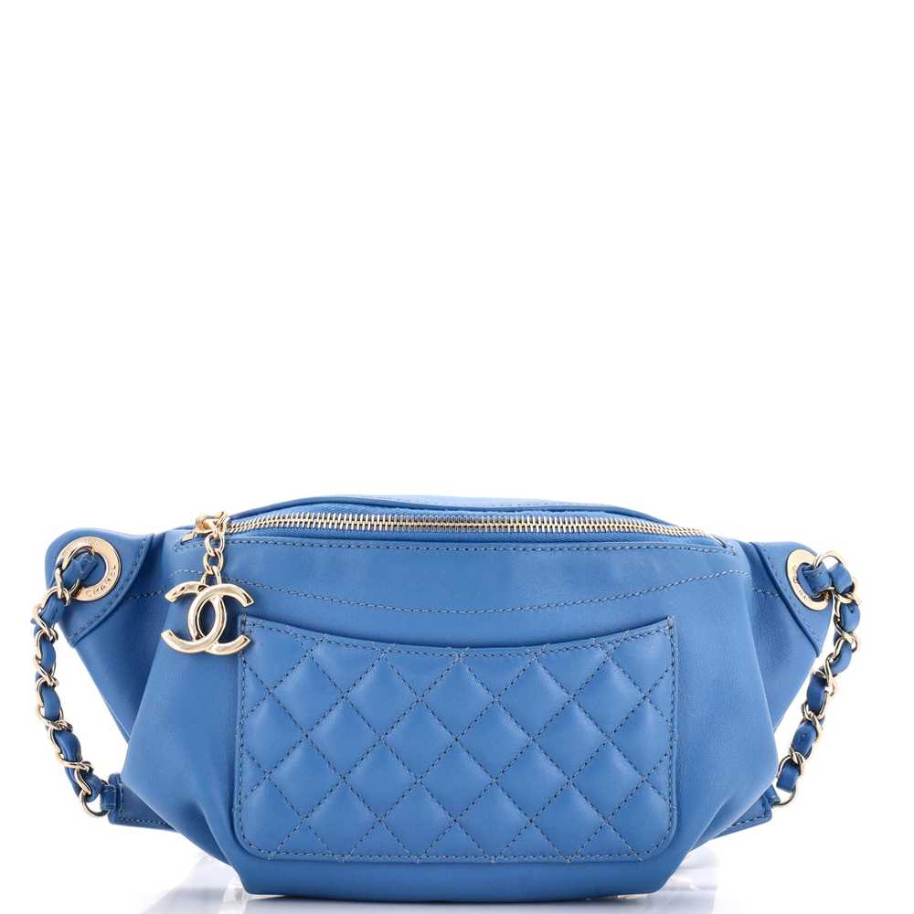 CHANEL Bi Classic Waist Bag Quilted Crumpled Calf… - image 1