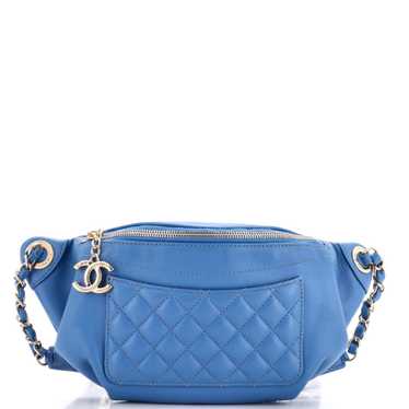 CHANEL Bi Classic Waist Bag Quilted Crumpled Calf… - image 1