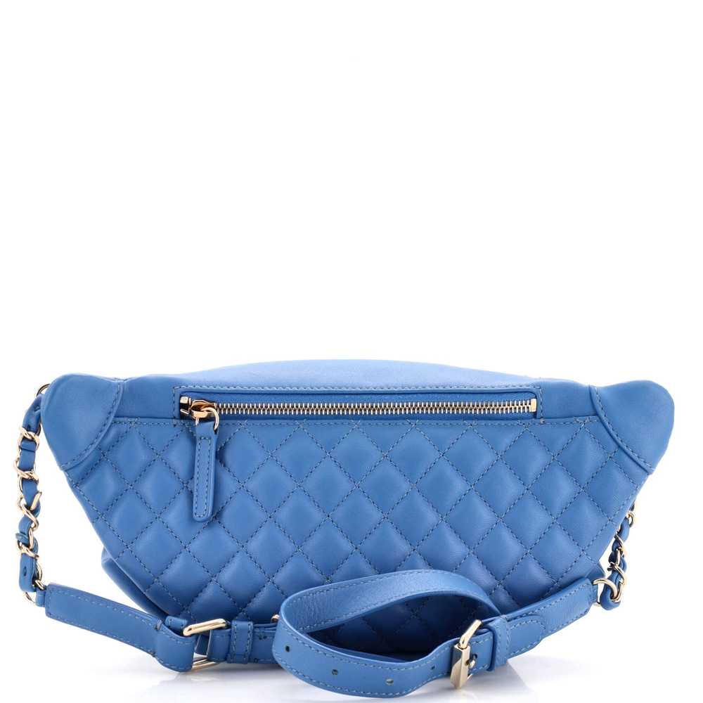 CHANEL Bi Classic Waist Bag Quilted Crumpled Calf… - image 4