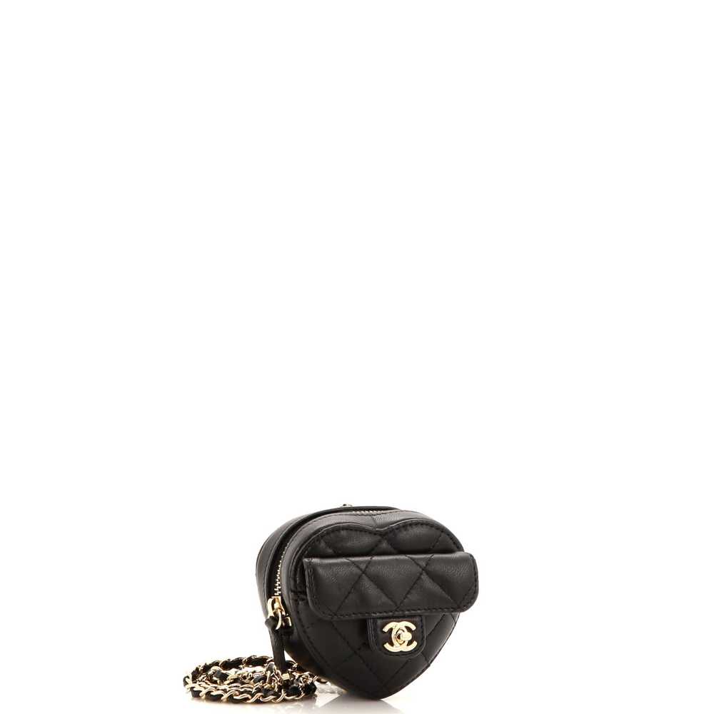 CHANEL CC in Love Heart Chain Necklace Zip Coin P… - image 2