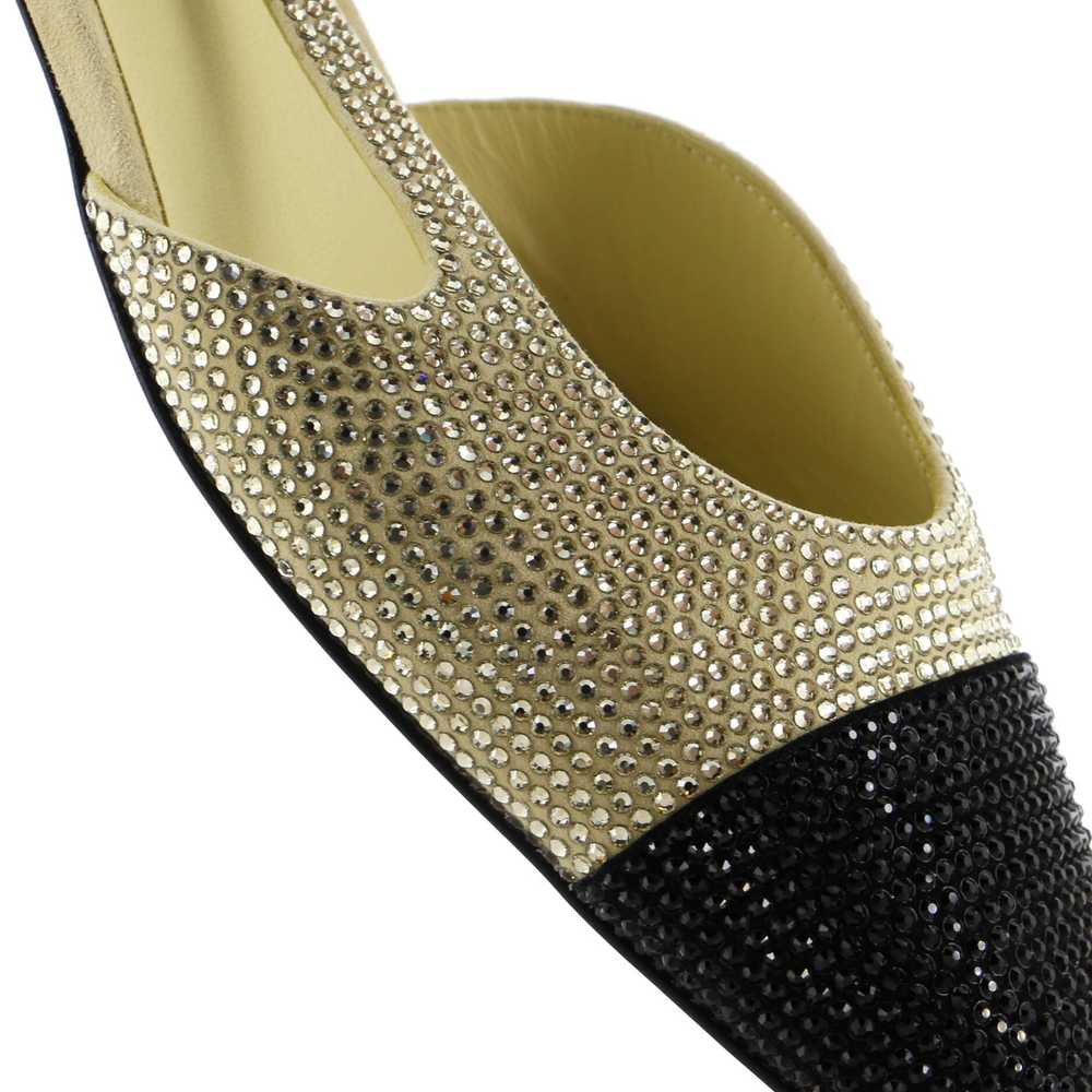 CHANEL Women's Cap Toe CC Slingback Flats Crystal… - image 5