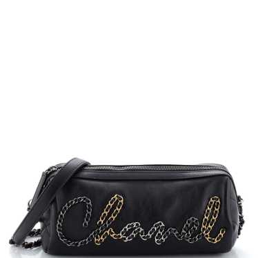 CHANEL Chain Signe Bowling Bag Calfskin Small - image 1