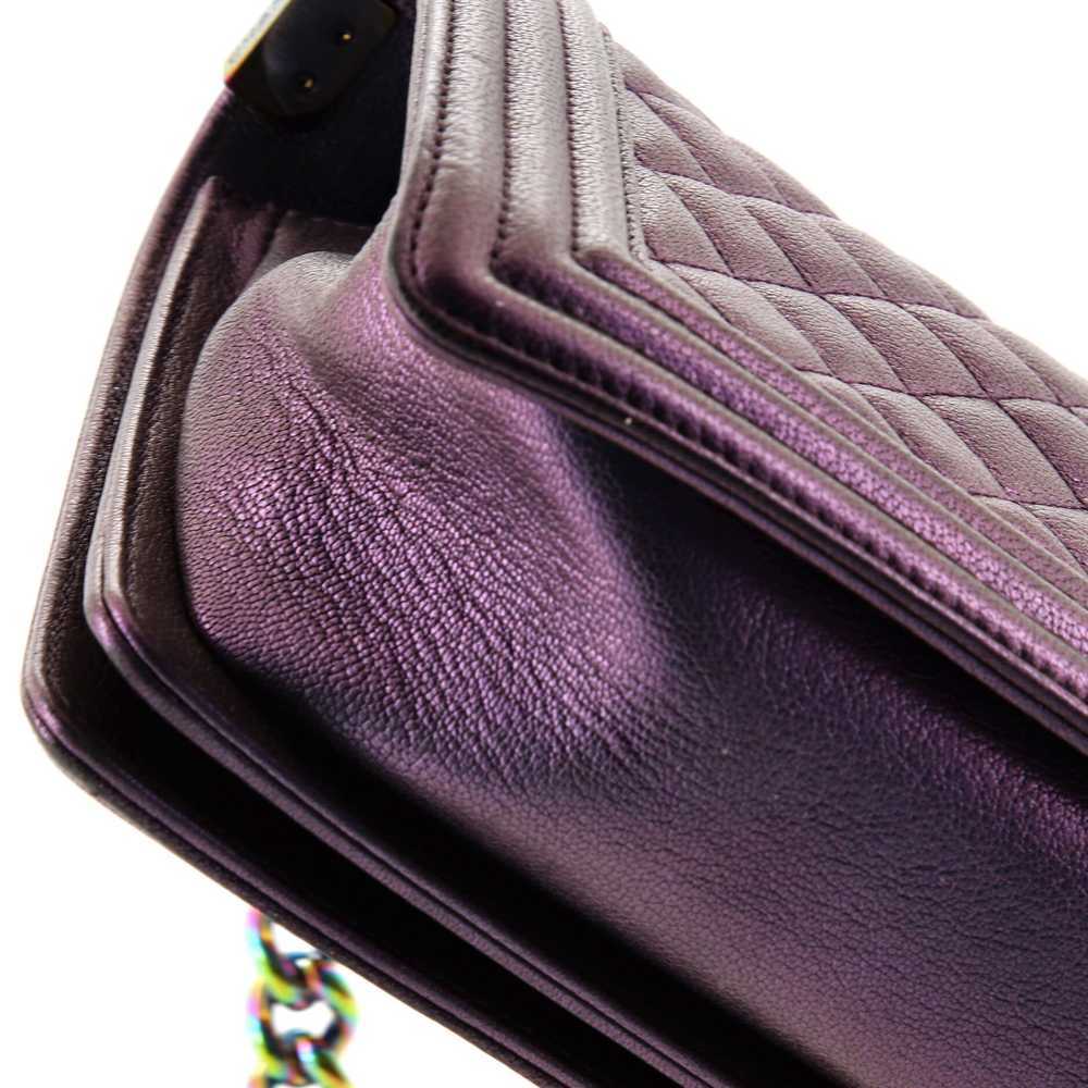 CHANEL Boy Flap Bag Quilted Iridescent Goatskin O… - image 7