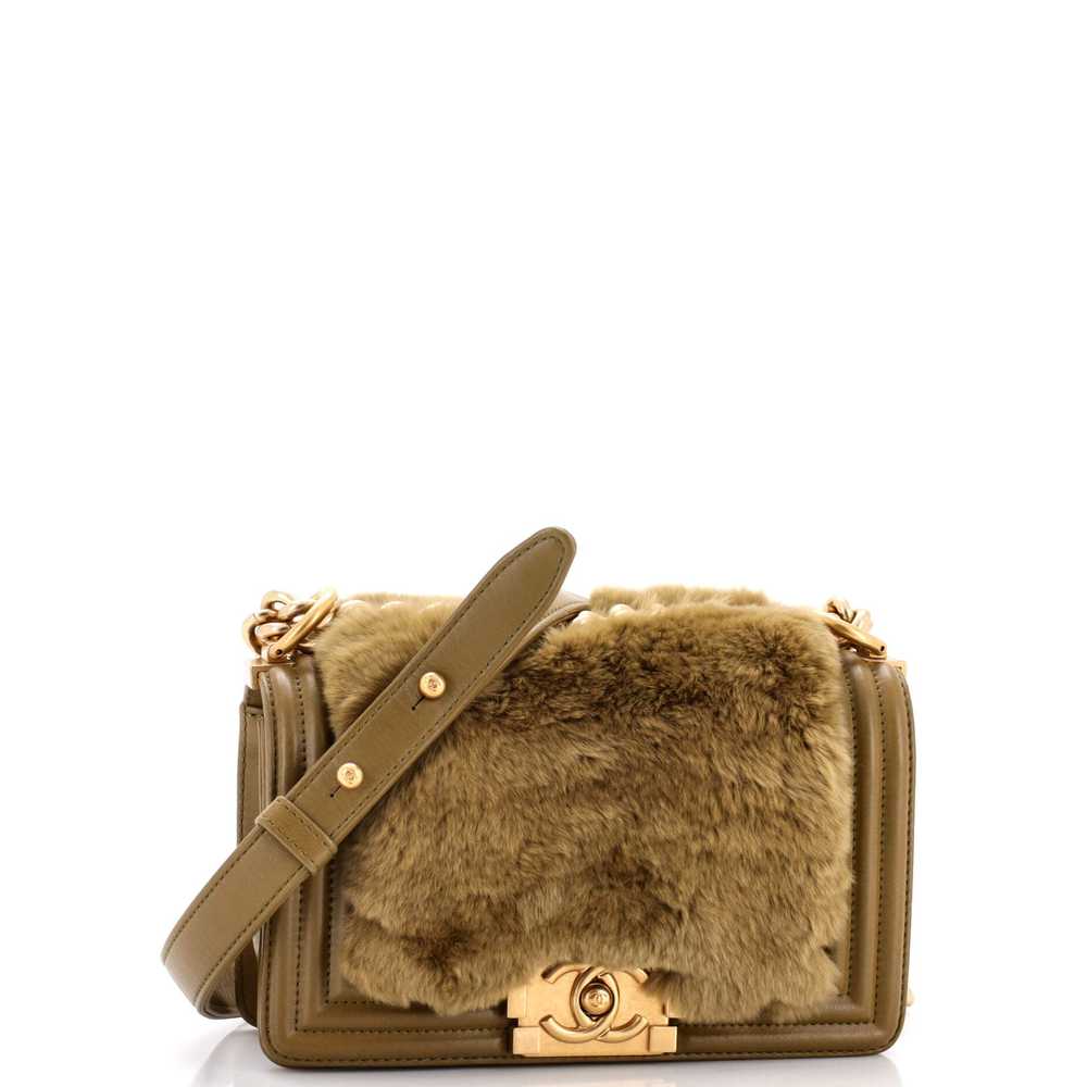 CHANEL Boy Flap Bag Fur with Leather Small - image 2