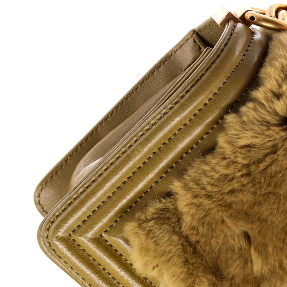 CHANEL Boy Flap Bag Fur with Leather Small - image 6