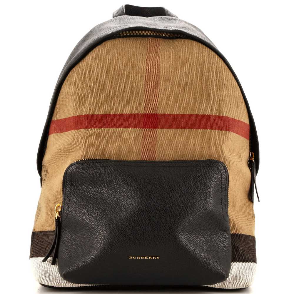 Burberry Abbeydale Backpack House Check Canvas an… - image 1