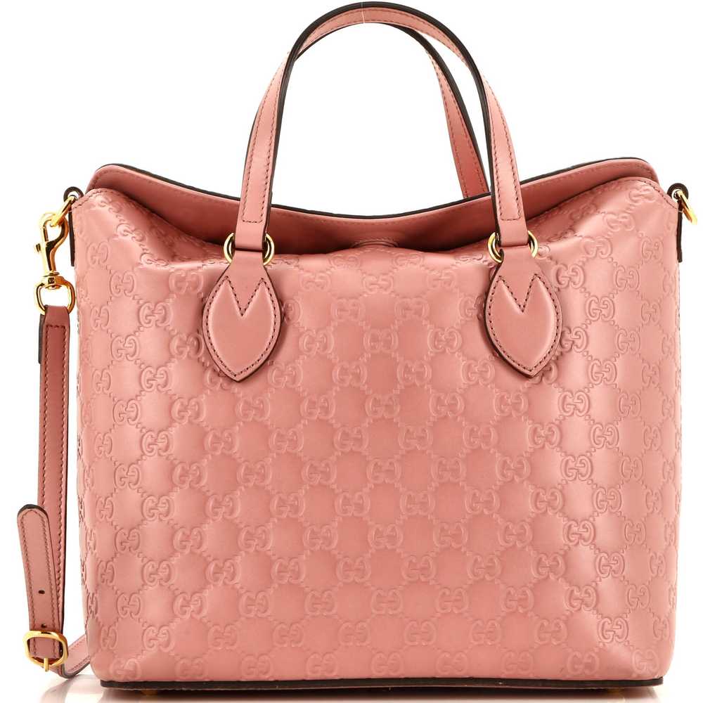 GUCCI Signature Fold Over Tote Guccissima Leather… - image 1