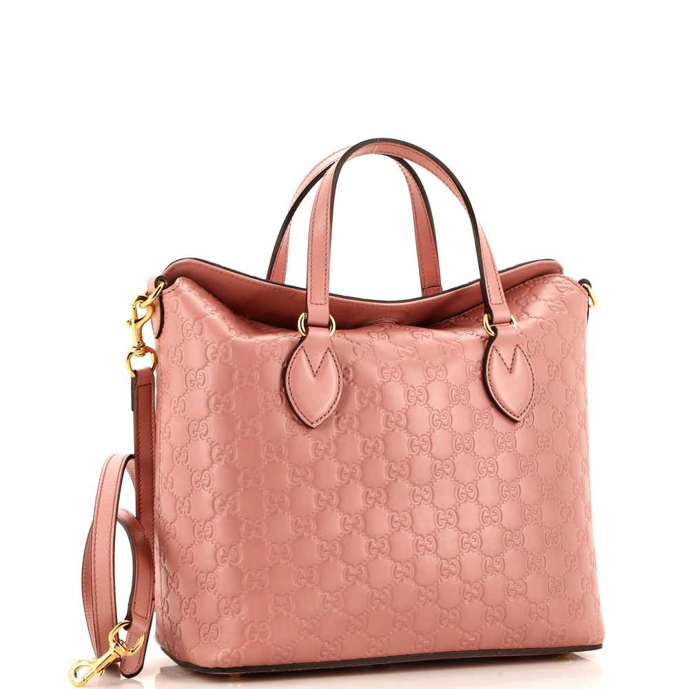 GUCCI Signature Fold Over Tote Guccissima Leather… - image 2