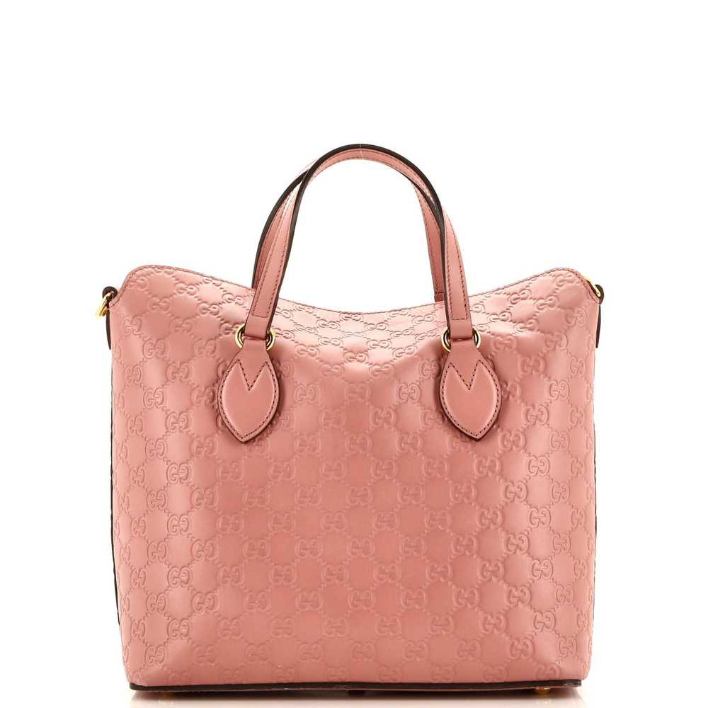 GUCCI Signature Fold Over Tote Guccissima Leather… - image 3